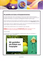 Vorschau - Mal- und Bastelvorlagen - Ostern_Küken aus Tonpapier mit Bügelperlenbeinen - Deckblatt