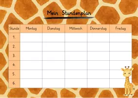 Vorschau - Arbeitsblätter - Giraffenklasse - Stundenplan - Seite 2