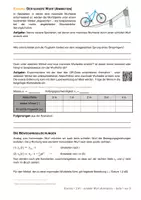 Vorschau - Arbeitsblätter - Kursstufe Physik: Exkurs schiefer Wurf (PDF, DOCX, Musterlösung) - Deckblatt