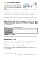 Vorschau - Arbeitsblätter - Kursstufe Physik: Exkurs schiefer Wurf (PDF, DOCX, Musterlösung) - Seite 1