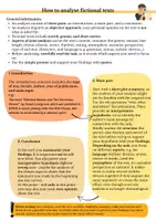 Vorschau - Arbeitsblätter - How to write an analysis (fictional texts) Leitfaden Analyse inklusive Checkliste - Deckblatt