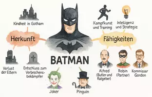 Vorschau - Arbeitsblätter - Arbeitsblätter zum Thema "Batman" + Lösung & MP3 + Mindmap + Infografik - Seite 2