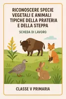 anteprima - Esercizi - Riconoscere specie vegetali e animali tipiche della steppa e della prateria - Pagina di copertina