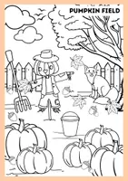 Vorschau - Arbeitsblätter - Autumn, Read and colour - Ausmalbild | Englisch, Klasse 5./6. - Seite 1