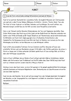 Vorschau - Arbeitsblätter - Kunst Ethik und Philosophie Lesetext mit Richtig Falsch Multiple Choice und Fragen zum Text - Seite 1