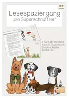 Vorschau - Arbeitsblätter - Lesespaziergang: die Superschnüffler - Deckblatt