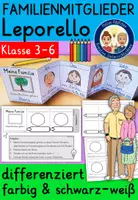 Vorschau - Arbeitsblätter - Familienmitglieder Leporello Klasse 3-6 – Meine Familie - Deckblatt