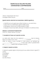 anteprima - Compiti in classe/Test - Colline italiane: Conoscenze e comprensione - Pagina 1