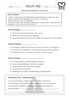Vorschau - Arbeitsblätter - Regeln für die Arbeit in der Grundschulküche - Deckblatt