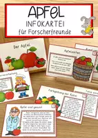 Vorschau - Stationenlernen - Der Apfel - Informationskartei - Deckblatt