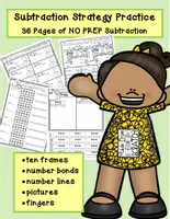 Aperçu - Feuilles d'exercices - Subtraction With Ten Frames, Number Lines, Pictures and MORE - Page de couverture