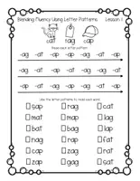 Aperçu - Feuilles d'exercices - Supplemental Activities for BOOKWORMS CURRICULUM - Using Letter Patterns - Page 1