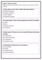 anteprima - Schede informative - Spiegare il ruolo di autori come Dante, Petrarca e Boccaccio nella nascita della lingua Italiana. - Pagina 2
