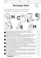 Vorschau - Arbeitsblätter - Lesespur Herbst 1 Deutsch differenziert + Lösung - Seite 3
