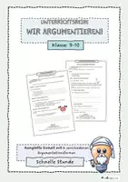 Vorschau - Unterrichtsreihen - Wir argumentieren - eine Unterrichtsreihe um sicher zu argumentieren - Deckblatt
