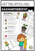 Vorschau - Arbeitsblätter - Beurteilung Heftführung Sachunterricht – Blumen-Skala zur Bewertung (Grundschule 3./4. Klasse) - Deckblatt