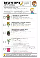 Vorschau - Arbeitsblätter - Beurteilung Heftführung Sachunterricht – Blumen-Skala zur Bewertung (Grundschule 3./4. Klasse) - Seite 1