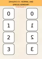 Vorschau - Spiele - Zahlen_0-9_normal und spiegelverkehrt_Aufdeckspiel - Seite 1