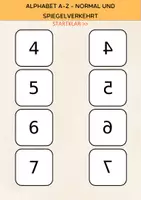 Vorschau - Spiele - Zahlen_0-9_normal und spiegelverkehrt_Aufdeckspiel - Deckblatt