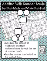 Aperçu - Feuilles d'exercices - Addition Through 10 With Number Bonds + Station Activities With Number Bonds - Page de couverture