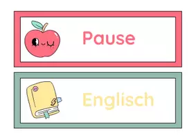 Vorschau - Präsentationen/Tafelbilder - Tagestransparenz "Kawaii" editierbar - Seite 2