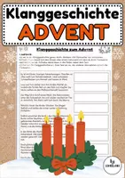 Vorschau - Arbeitsblätter - Klanggeschichte Advent & Weihnachten - Musik Jg.1-6 - Deckblatt