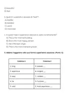 anteprima - Compiti in classe/Test - Esame: Formare correttamente il superlativo assoluto di aggettivi regolari e irregolari - Pagina 2