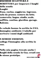 anteprima - Esercizi - CAA luoghi della casa scrittura ed esercizi - Pagina 1