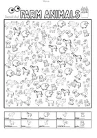 Vorschau - Arbeitsblätter - Farm Animals: I Spy... (Count, Read & Colour) (Englisch Grundschule) - Seite 1