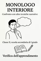 anteprima - Compiti in classe/Test - Monologo interiore vs altre tecniche narrative - Pagina di copertina