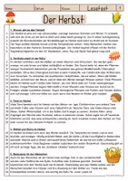 Vorschau - Arbeitsblätter - Lesetext - Der Herbst (Klasse 3-5) - Seite 2