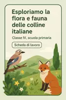 anteprima - Esercizi - Esploriamo la flora e fauna delle colline italiane - Pagina di copertina