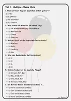Vorschau - Arbeitsblätter - Tag der Deutschen Einheit: Lern- und Quizmaterial für Klasse 2-3 - Seite 1