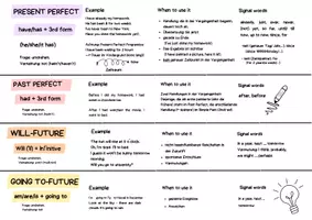 Vorschau - Stundenentwürfe - Materialpaket tenses exercises und Übersicht tenses (Bildung, Beispielsätze, Signalwörter) - Seite 2