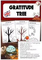 Vorschau - Arbeitsblätter - Gratitude Tree Thanksgiving Englisch Sek I - Deckblatt