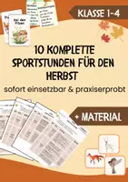 Vorschau - Stundenentwürfe - 10 fertige Herbst Sportstunden Klasse 1–4 (+Material) - Deckblatt