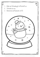 Vorschau - Mal- und Bastelvorlagen - Fensterdeko Schneekugel Winter Weihnachten Öltrick Kunst Fensterbilder - Seite 3