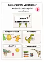 Vorschau - Poster - Klassendienste "Dinoklasse" - wachsendes Materialpaket - Deckblatt