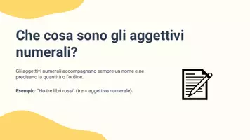 anteprima - Presentazioni / Lavagne - Confrontare i pronomi numerali con aggettivi numerali per capirne la differenza. - Pagina 3