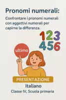 anteprima - Presentazioni / Lavagne - Confrontare i pronomi numerali con aggettivi numerali per capirne la differenza. - Pagina di copertina