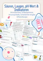 Vorschau - Arbeitsblätter - Säuren, Laugen & Indikatoren - Protokolle & Arbeitsblätter - Deckblatt