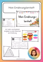 Vorschau - Arbeitsblätter - Ernährungslernheft - inkl. Lösungen/Selbstkontrolle - Deckblatt