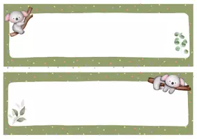 Vorschau - Bildkarten - Namen Etiketten Koala Style/ Wald Style - Deckblatt