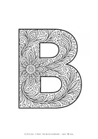 Vorschau - Arbeitsblätter - MANDALA Buchstaben A - Z AUSMALBILDER für Kinder - Seite 2