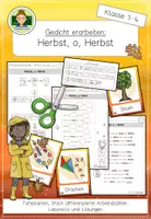 Vorschau - Arbeitsblätter - Gedicht- Herbst, o, Herbst (Klasse 1-4) - Deckblatt