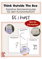 Vorschau - Arbeitsblätter - Freebie “Think Outside the Box - MiniSet” (10 Impulse) | BG/Kunst - Deckblatt