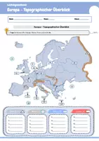 Vorschau - Präsentationen/Tafelbilder - Europas Topographie - Klassenarbeit - Seite 1