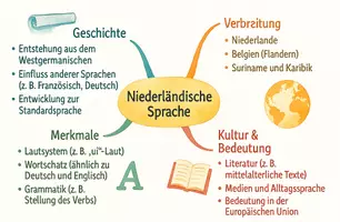 Vorschau - Arbeitsblätter - Arbeitsblätter zum Thema "Niederländische Sprache" + Lösung & MP3 + Mindmap - Seite 1