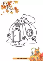 Aperçu - Matériel pour travaux manuels / dessin - La maison citrouille - Page 1