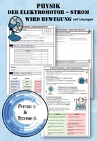 Vorschau - Arbeitsblätter - PHYSIK - Der Elektromotor - Strom wird Bewegung (Kräfte und Maschinen / Mechanik) - Deckblatt